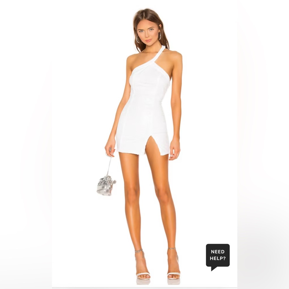 Superdown (Revolve) White Shoulder Sequin Dress -… - image 1